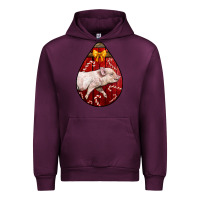 Mauve Wine christmas pig Urban Hoodie - LillyAllenDesigns