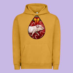 Christmas Pig Urban Hoodie Designed By Lillyallendesigns