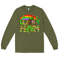 Army Green One lucky mom St. Patricks Day Long Sleeve Tee - Neo Western