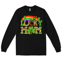 Black One lucky mom St. Patricks Day Long Sleeve Tee - Neo Western