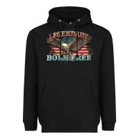 Black legendary born free eagle Heavyweight Hoodie - NancyCooperArtShop