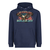 Navy legendary born free eagle Heavyweight Hoodie - NancyCooperArtShop
