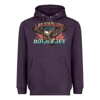 Plum legendary born free eagle Heavyweight Hoodie - NancyCooperArtShop