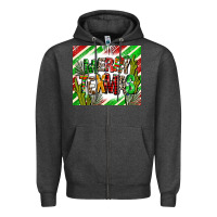 Charcoal Heather merry texmas  christmas Zipper Hoodie - AdoDesignShop