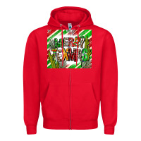 Red merry texmas  christmas Zipper Hoodie - AdoDesignShop