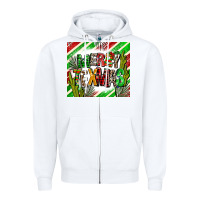 White merry texmas  christmas Zipper Hoodie - AdoDesignShop