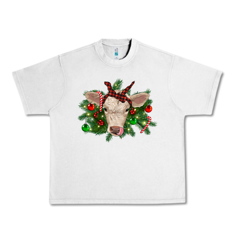 Christmas Charolais Calf Urban Heavy Tee by RanaPortraitStore | Teevron