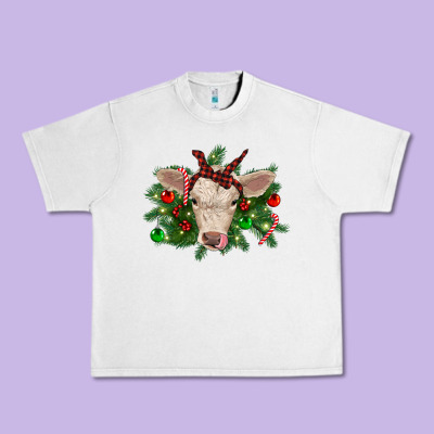 Christmas Charolais Calf Urban Heavy Tee Designed By Ranaportraitstore