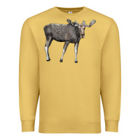 Antique Gold Moose Buck Deer Premium Sweatshirt - LillyAllenDesigns