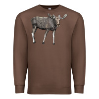 Chestnut Moose Buck Deer Premium Sweatshirt - LillyAllenDesigns