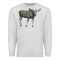 Dove Grey Moose Buck Deer Premium Sweatshirt - LillyAllenDesigns