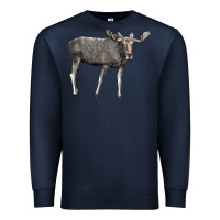 Navy Moose Buck Deer Premium Sweatshirt - LillyAllenDesigns