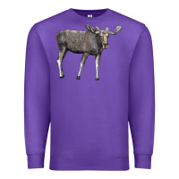Purple Moose Buck Deer Premium Sweatshirt - LillyAllenDesigns