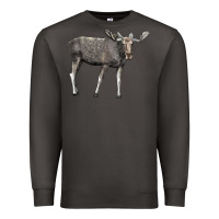 Smoke Moose Buck Deer Premium Sweatshirt - LillyAllenDesigns