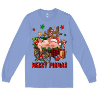 Colony Blue merry pig mas Long Sleeve Tee - FaDigitalArtStudio