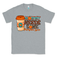 Heather Grey mommy needs some pumpkin spice Classic Tee - CowhideDigitalArt