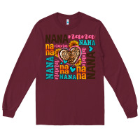 Burgundy nana nana nana with hearts Long Sleeve Tee - AdoDesignShop