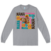 Heather Grey nana nana nana with hearts Long Sleeve Tee - AdoDesignShop