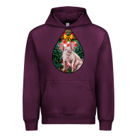 Mauve Wine christmas pig Urban Hoodie - LillyAllenDesigns
