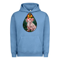 Pigment Pebble Blue christmas pig Urban Hoodie - LillyAllenDesigns