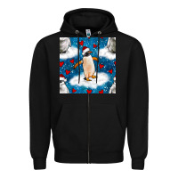 Black christmas penguin and heart seamless pattern Zipper Hoodie - BundleAndBundleShop