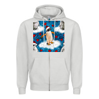 Dove Grey christmas penguin and heart seamless pattern Zipper Hoodie - BundleAndBundleShop
