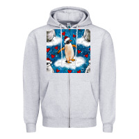 Heather Grey christmas penguin and heart seamless pattern Zipper Hoodie - BundleAndBundleShop