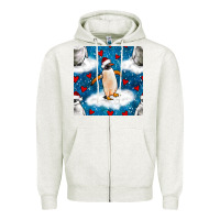 Oatmeal Heather christmas penguin and heart seamless pattern Zipper Hoodie - BundleAndBundleShop