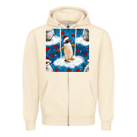 Sandshell christmas penguin and heart seamless pattern Zipper Hoodie - BundleAndBundleShop