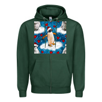 Sports Green christmas penguin and heart seamless pattern Zipper Hoodie - BundleAndBundleShop