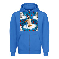 True Royal christmas penguin and heart seamless pattern Zipper Hoodie - BundleAndBundleShop