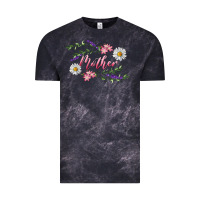 Cloud Black floral mother Vintage Tee - RanaPortraitStore