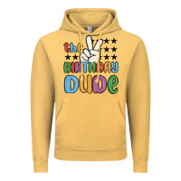 Vintage Mustard the birthday dude Vintage Hoodie - MaliasSmallBusiness