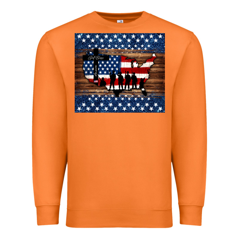 God Bless America American Flag Tumbler Premium Sweatshirt by Jasminsmagicworld | Teevron