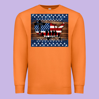 God Bless America American Flag Tumbler Premium Sweatshirt Designed By Jasminsmagicworld