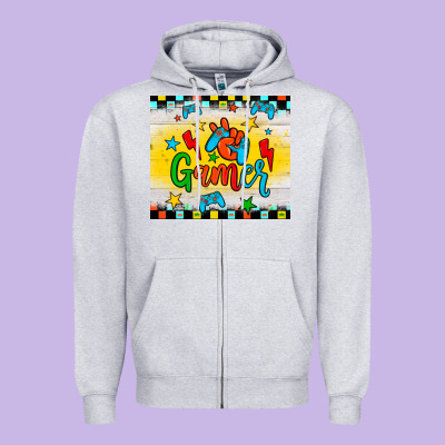 Gamer Zipper Hoodie Designed By Jahusdesignshop