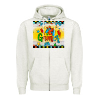 Oatmeal Heather gamer Zipper Hoodie - JahusDesignShop
