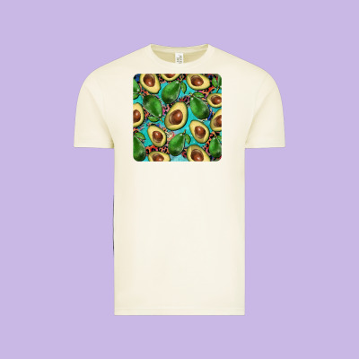 Avacado With Turquoise And Leopard Background Mug Coaster Vintage Tee Designed By Barkaloodesign