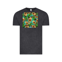 Vintage Black avacado with turquoise and leopard background mug coaster Vintage Tee - BarkalooDesign