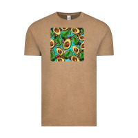 Vintage Coffee avacado with turquoise and leopard background mug coaster Vintage Tee - BarkalooDesign
