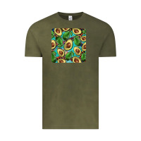 Vintage Olive avacado with turquoise and leopard background mug coaster Vintage Tee - BarkalooDesign