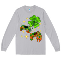 Moon Dust St. Patrick's Day with game control and clover Long Sleeve Tee - Neo Western