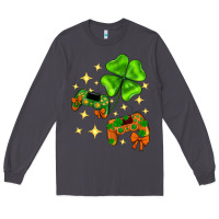 Smoke St. Patrick's Day with game control and clover Long Sleeve Tee - Neo Western