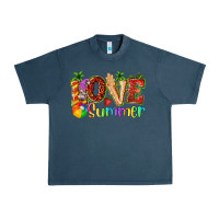 Midnight Navy love summer with strawberry Urban Heavy Tee - texasbilliewilder