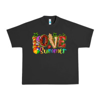 Pigment Black love summer with strawberry Urban Heavy Tee - texasbilliewilder