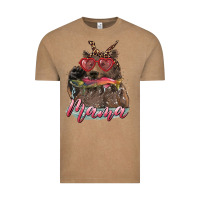 Vintage Coffee mother's day mama bear wıth bandana and glasses Vintage Tee - RanaPortraitStore