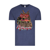 Vintage Denim mother's day mama bear wıth bandana and glasses Vintage Tee - RanaPortraitStore