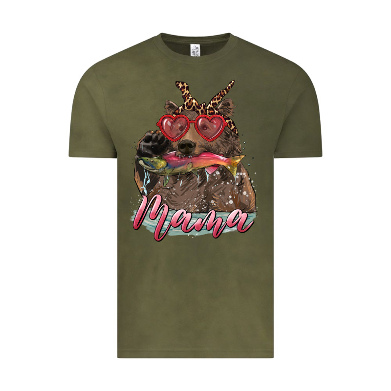 Mother's Day Mama Bear Wıth Bandana And Glasses Vintage Tee by RanaPortraitStore | Teevron