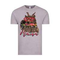 Vintage Zinc mother's day mama bear wıth bandana and glasses Vintage Tee - RanaPortraitStore