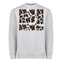 Heather Grey cowhide pattern Heavyweight Sweatshirt - RanaPortraitStore